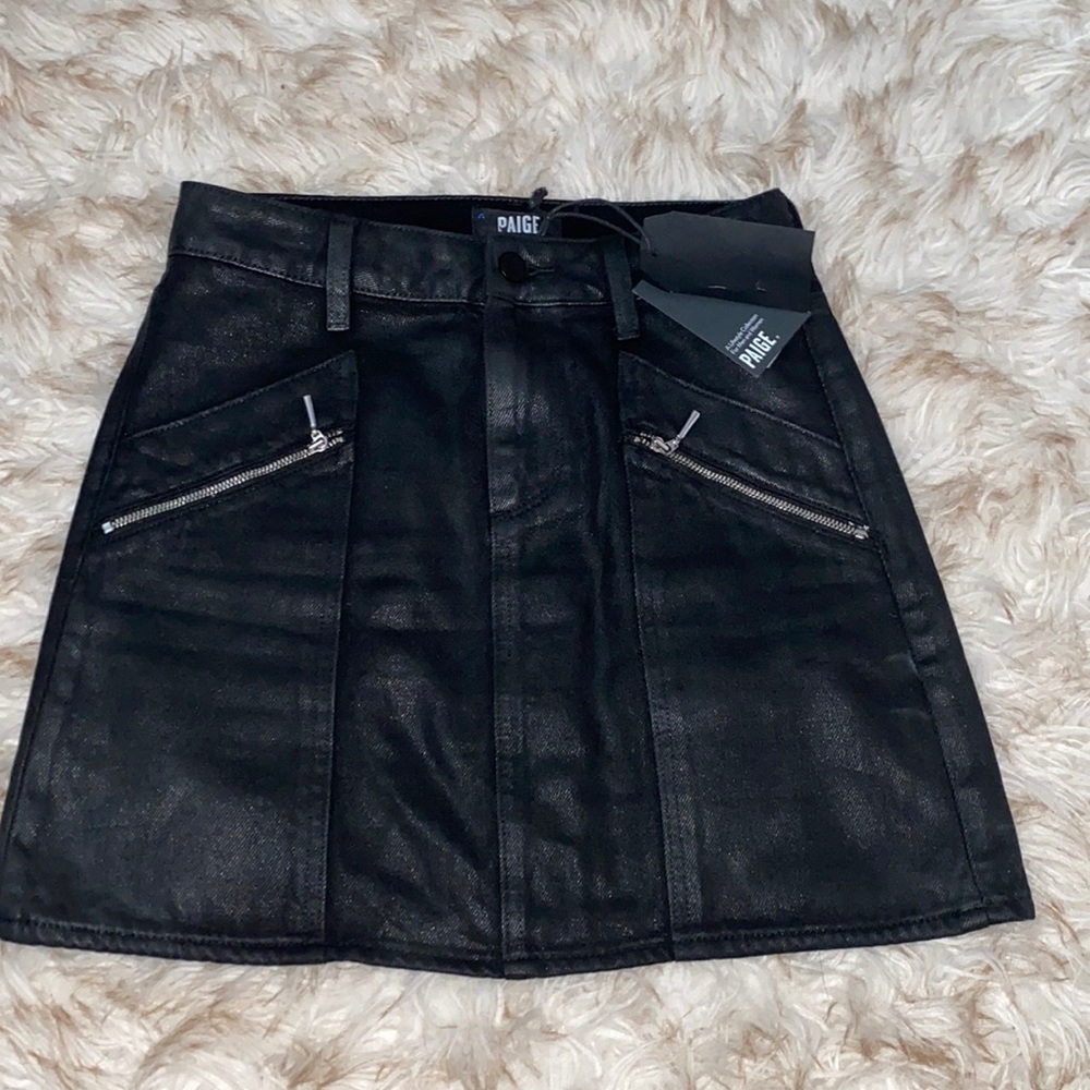 Paige Aideen Coated Mini Skirt - Picture 5 of 15